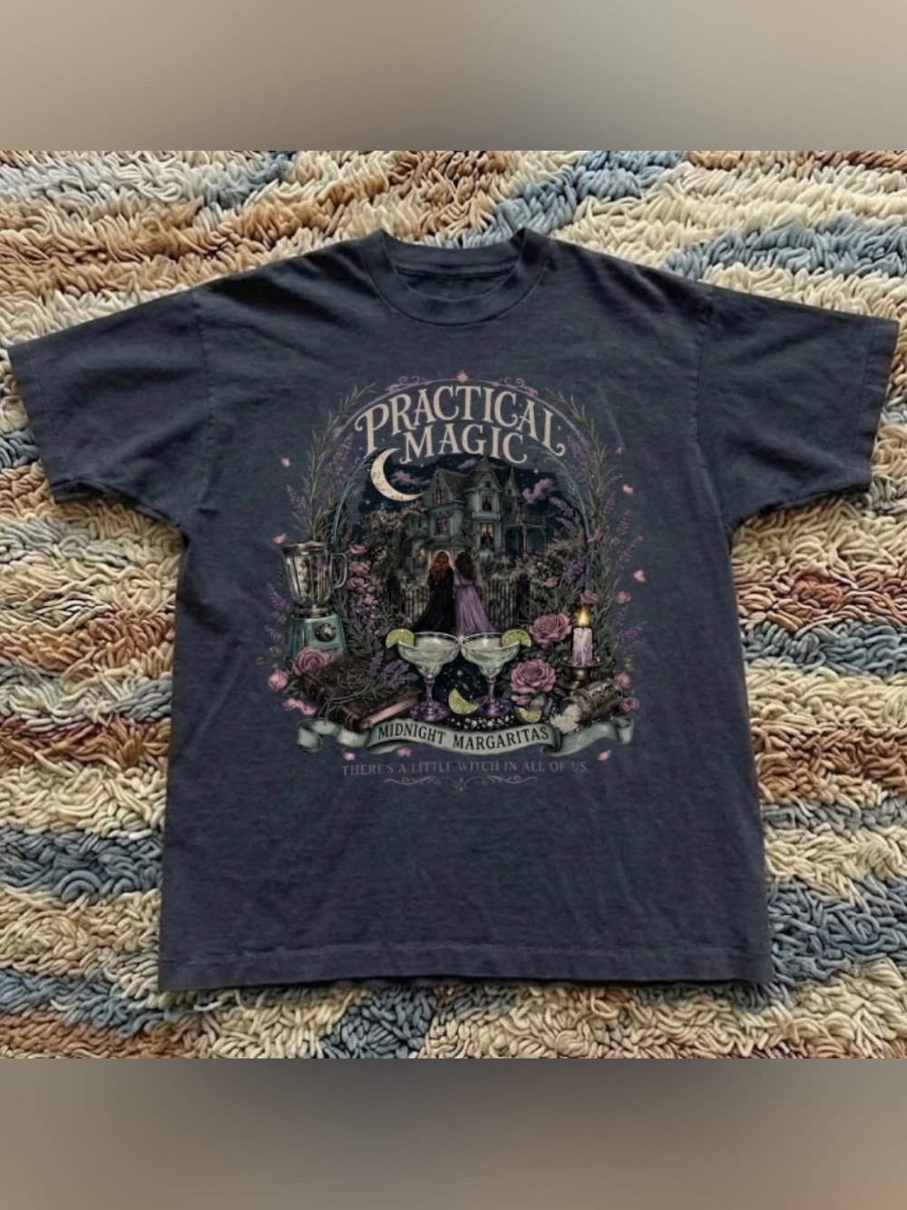 Vintage Black Practical Magic Midnight Margaritas Graphic Tee